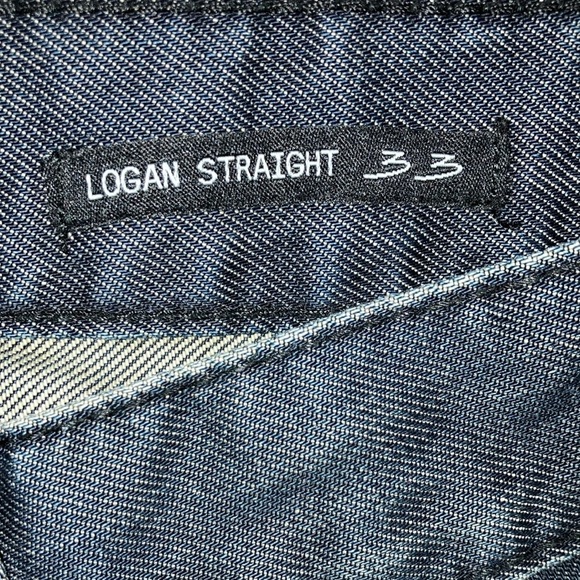 William Rast dark Blue Straight Leg Jeans with Distressed Finish - Picture 6 of 16